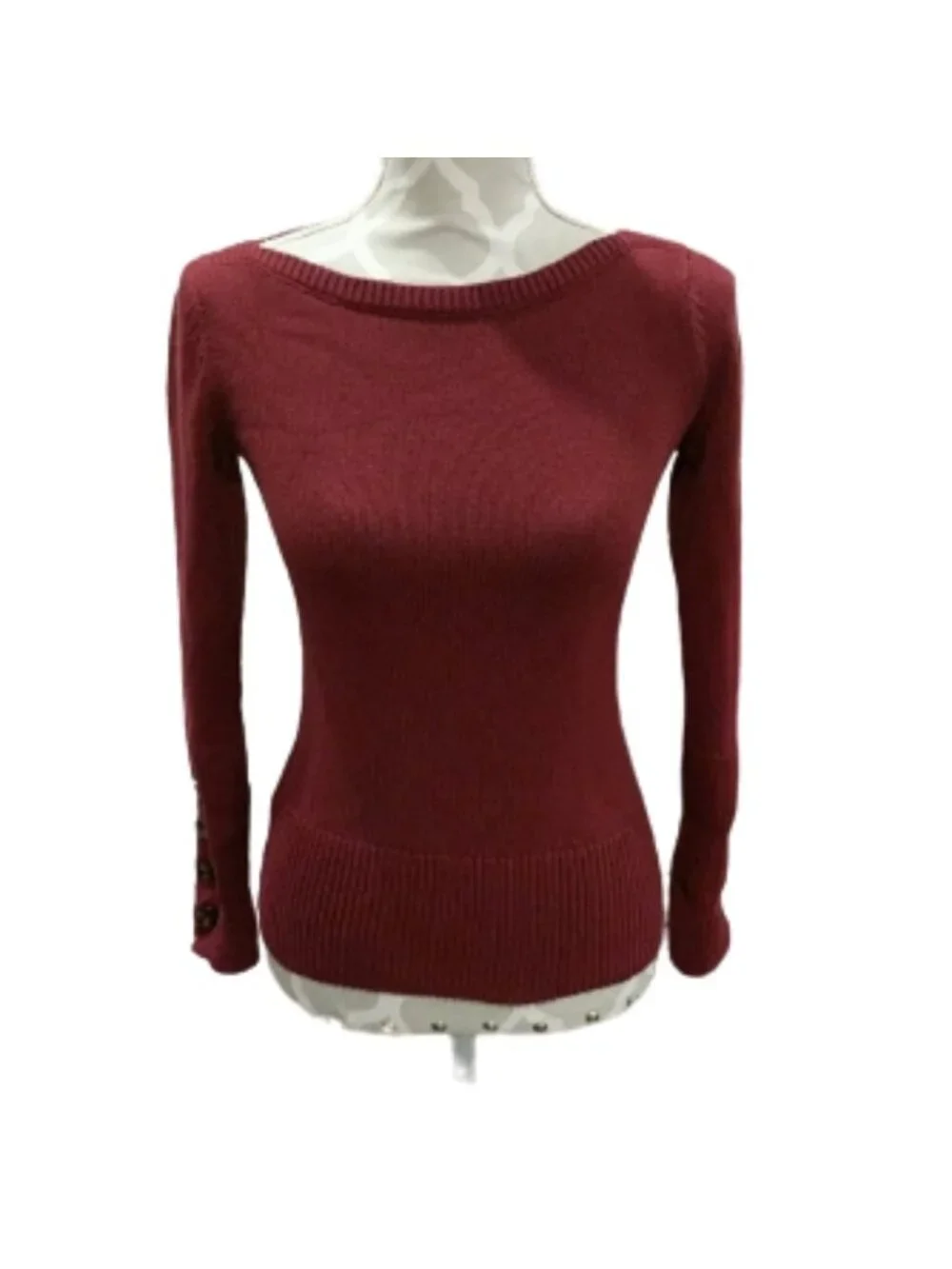 Ann Taylor maroon/burgundy wool blend sweater